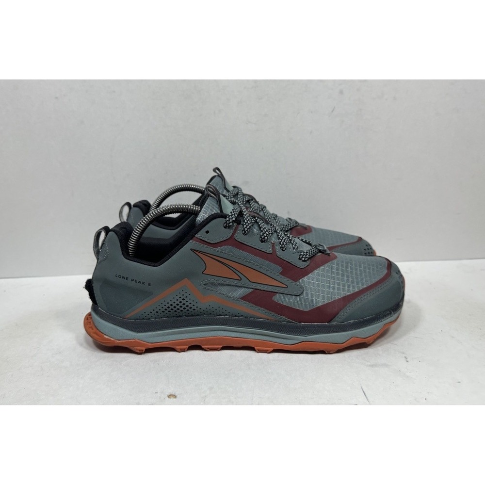 Altra Lone Peak 5 Running Sneaker Trail AL0A4VQE280 Gray Orange Mens Size 9 D